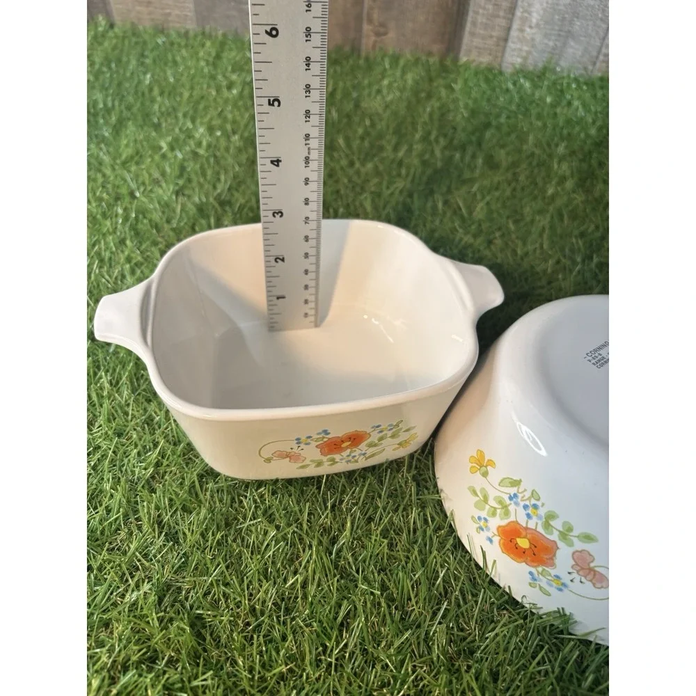 Vintage CorningWare 3-Piece Lot Wildflower Pattern Sauce Pans‎ & Casseroles USA